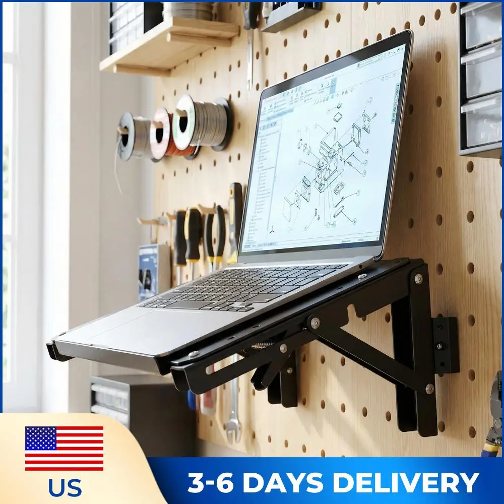 

Металлическая складная подставка для хранения без сверления, сверхпрочный складной рабочий стол, совместимый с аксессуарами для инструментальных ящиков Packout