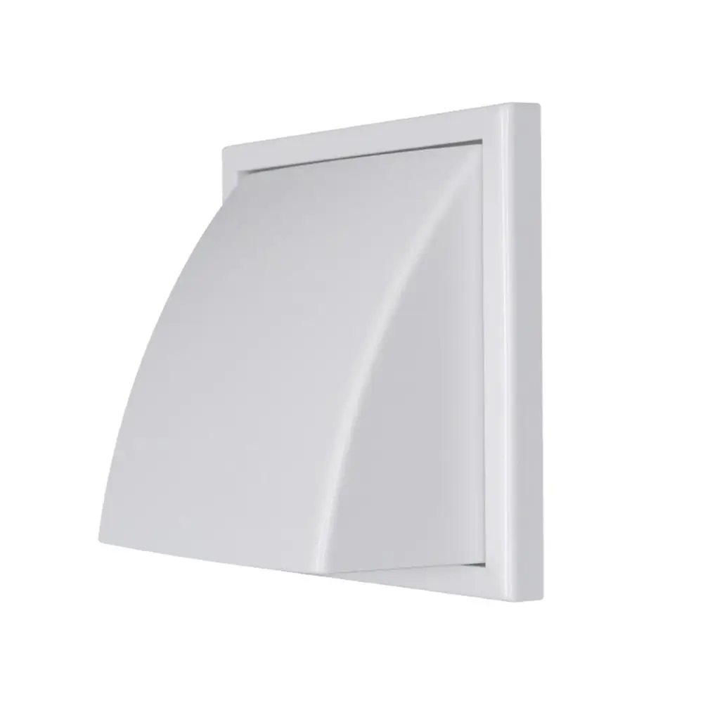 Durable ABS Material Exterior Wall Ventilation Grille Rainproof Design With Valve Exhaust Vent Cover Vent Cap Range Hood Duct