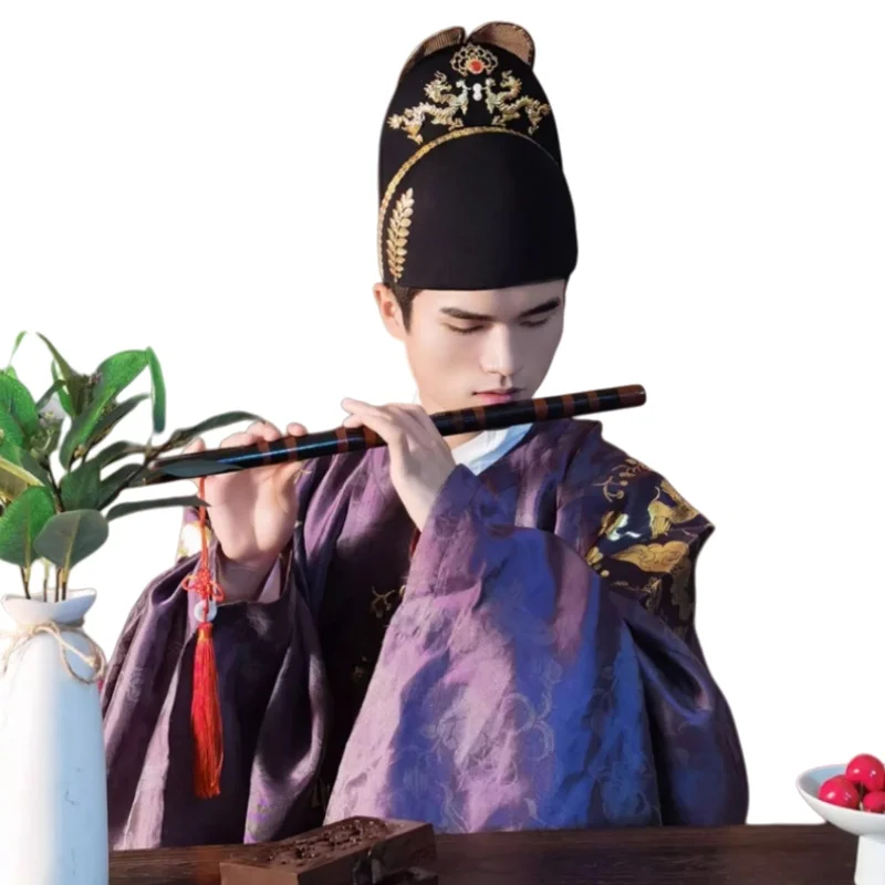 

Древнекитайская шляпа Ханьфу эпохи династии Мин, мужская черная шляпа из сетки, официальная шапка императора, свадебная шляпа Ханьфу, шляпа для сценических выступлений