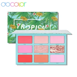 Docolor Tropiacal Makeup Palette 9 Colors Blush Palette Contour Highlighter Palette Matte Powder Shimmer Face Bronzer Palette