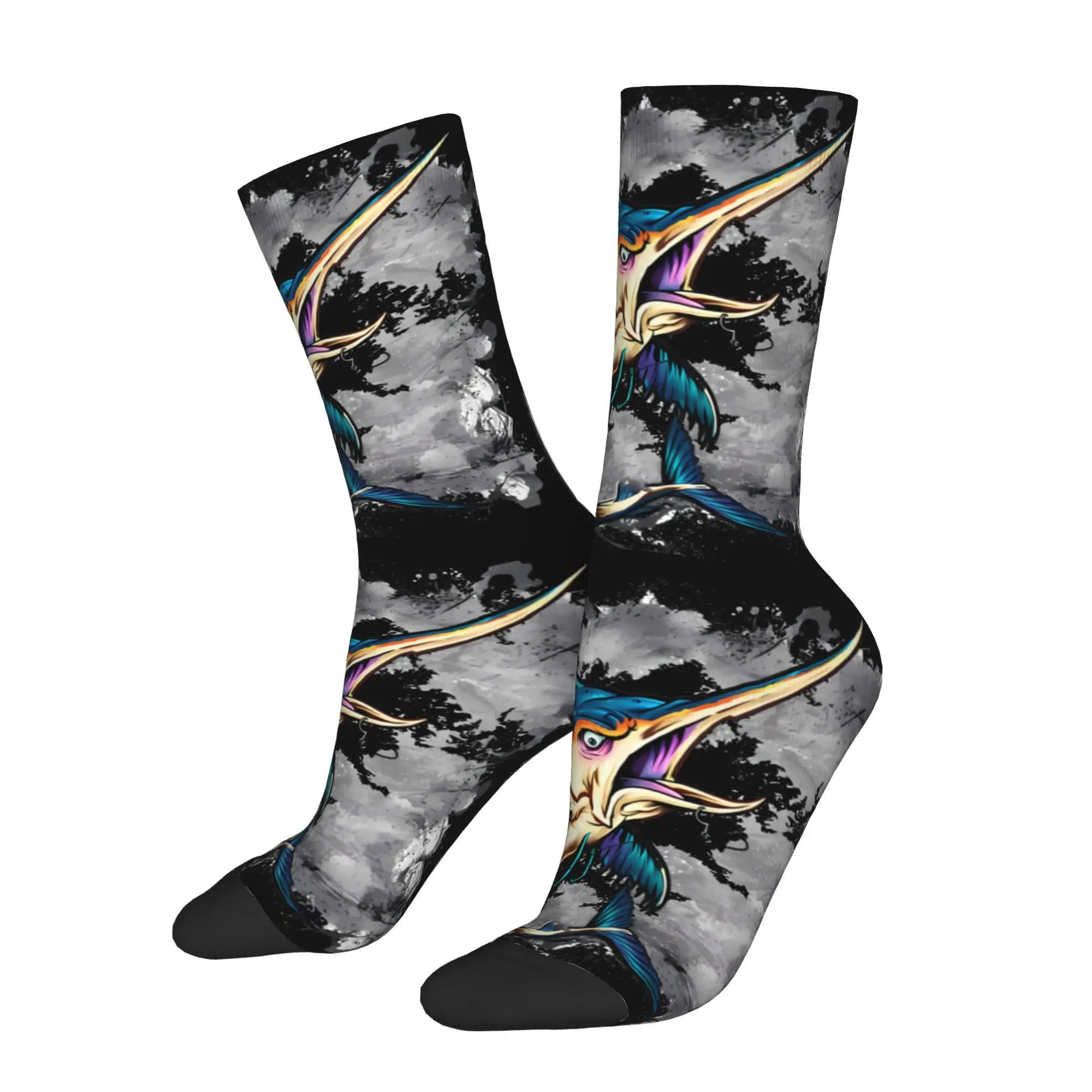 

Swordfish Angry Sock Printed Man Polyester Fashion