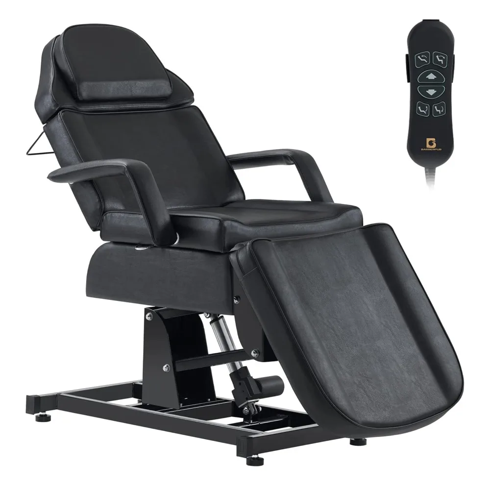 

Fully Electric Tattoo Chair for Clients, 3-Motor Adjustable Tattoo Bed, Multi-Functional Facial Bed for Estheticians 2751(Black