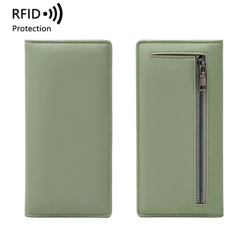 Women's Wallets Long Bifold Wallet Slim RFID Blocking Credit Card Holder Purses with Zip Coin Pocket Handbag Money Bag for Women