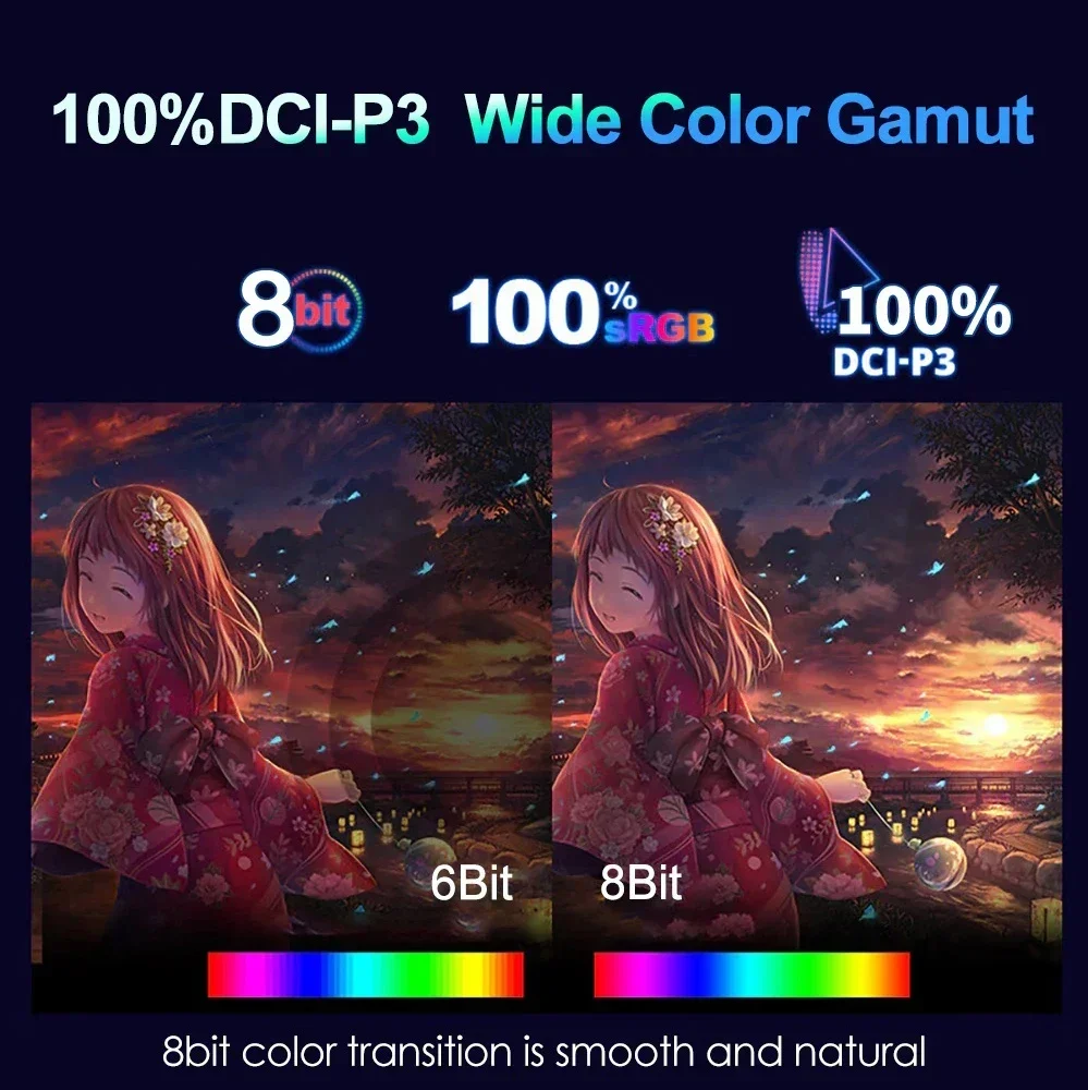 18 Inch 1.5K 120Hz Portable Monitor 16:10 100% sRGB 350Nit Display IPS Gaming Screen For PC Laptop Mac Phone Xbox PS4/5 Switch