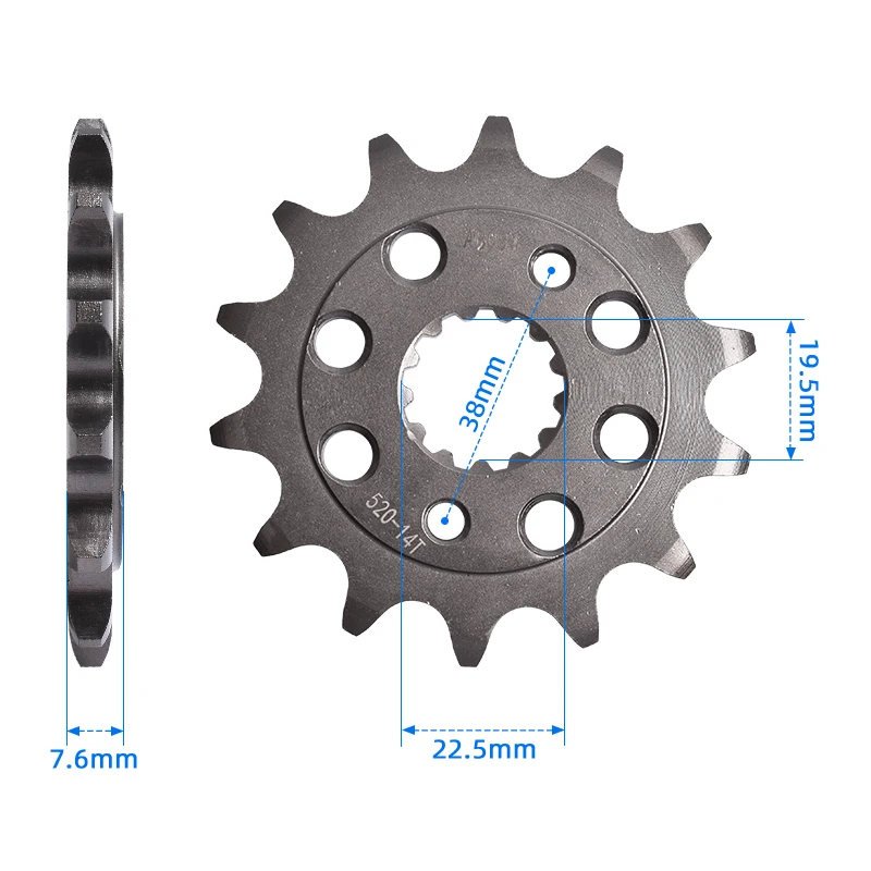 520 14T 40T Front Rear Star Gear Sprocket for Kawasaki KSF400 F KFX400 KSF 400F Suzuki LT-Z LTZ 400 K3 K4 K5 K6 K7 K8 Quadsport