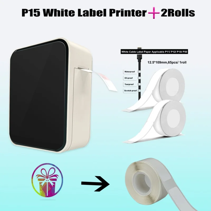 Wireless Inkless YXQ-P15 Bluetooth Label Printer Ideal Companion for Customizable Labeling Anywhere Multi - Scenario Application