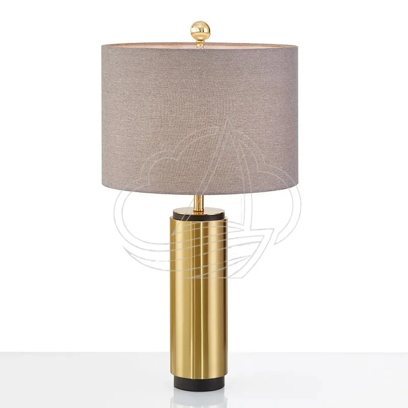Postmodern simple gold cylindrical wrought iron industrial wind study model room designer bedroom metal