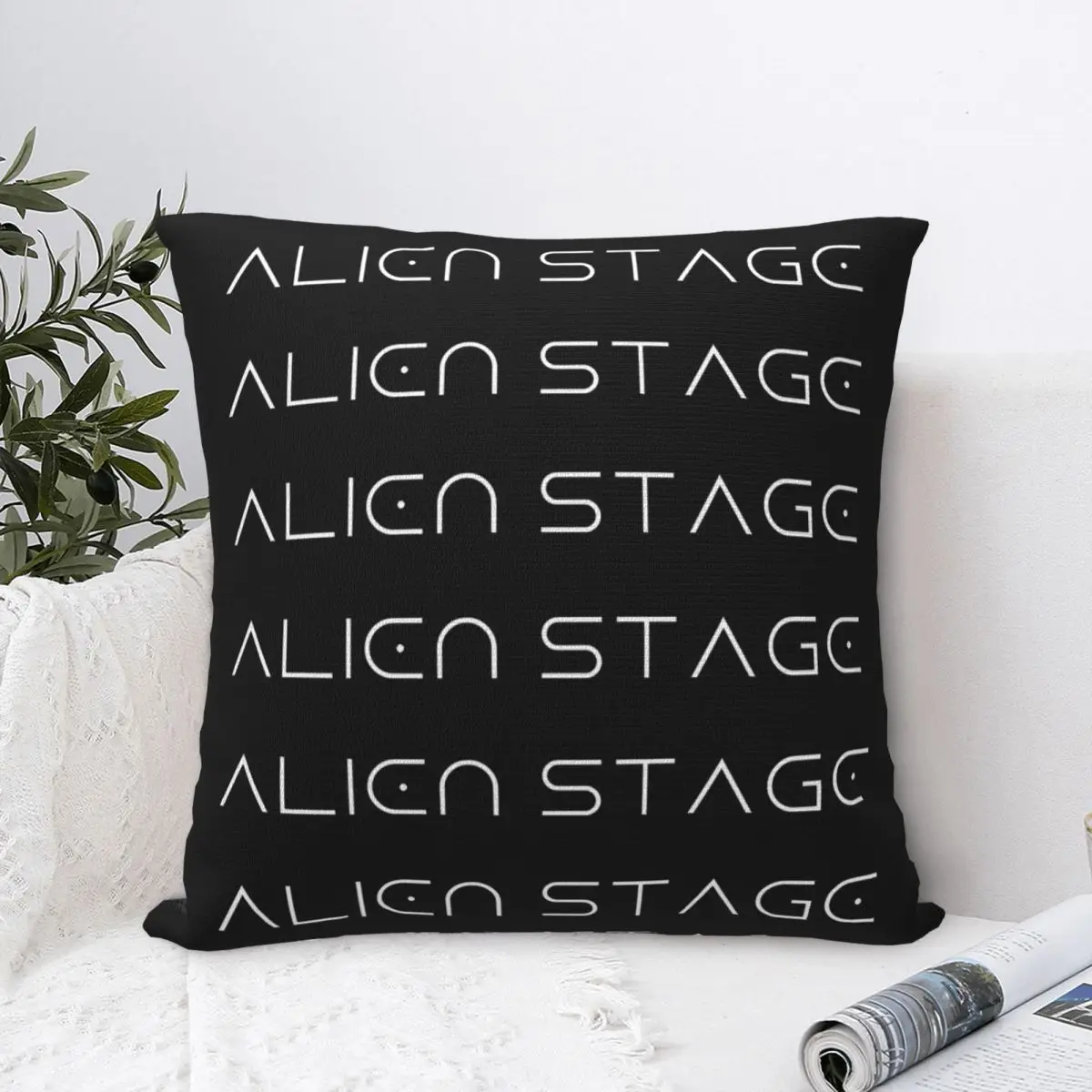 Alien Stage Logo Pillowcase Polyester Cushion Cover Decor Kawaii Cartoon Anime Throw Pillow Case Cover Seater Square 45*45cm