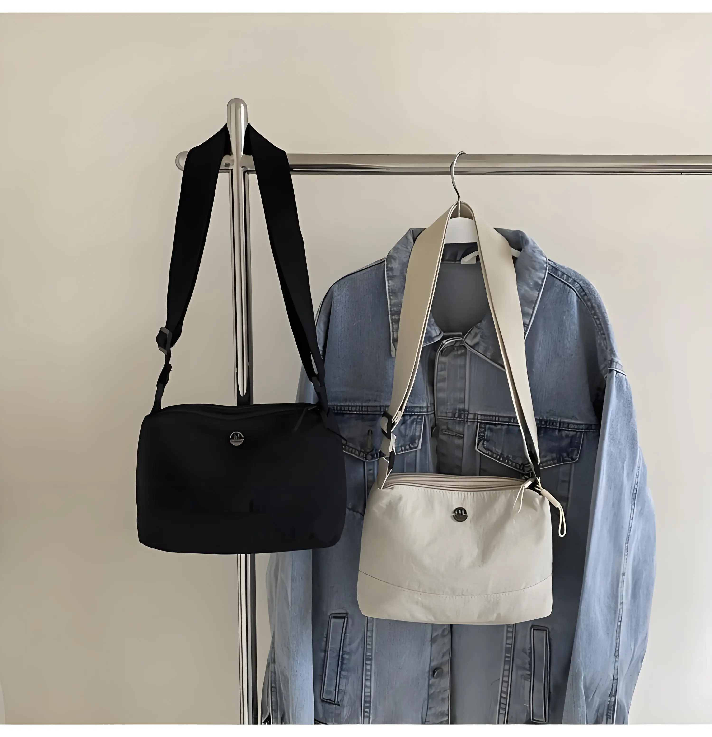 

Многофункциональная нейлоновая сумка через плечо, нишевая дизайнерская водонепроницаемая сумка на молнии, однотонная маленькая женская сумка для телефона в корейском стиле