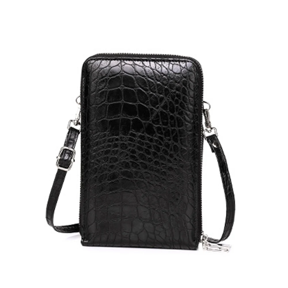 Crocodilo PU couro com zíper para homens, crossbody moderno, trabalho e mensageiro, novo