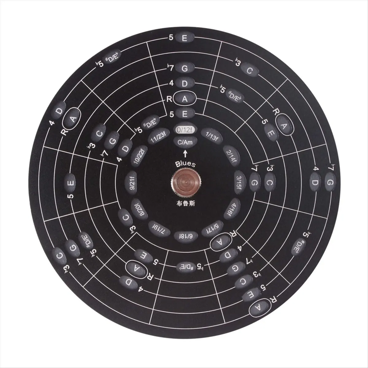 (ABYM) Guitar Chord Wheel Scale Dial Wooden Melody Tool Musical Instruments and Accessories Chord Wheel for Musicians Size L