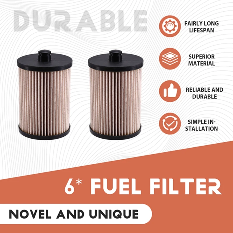 Super Sale 6PCS Fuel Filter Kit 32242175 30792514 for VOLVO S60 S80 V70 II XC70 XC90 D3/D5 D4 I 2.4 CDI AWD D5244 Engine 2001-20
