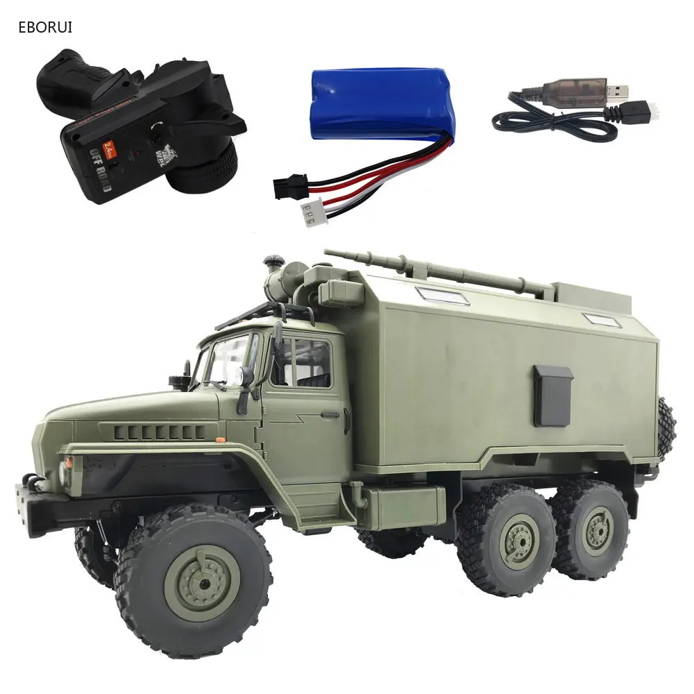 

EBORUI WPL B36 RC Truck 1:16 RC Military Crawler 2.4G 6WD Off-road Military Truck Army Car Children Gift Toy for Kids RTR