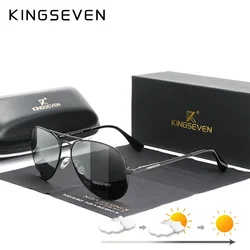 KINGSEVEN 2023 New Brand Men occhiali da sole in alluminio fotocromatici polarizzati UV400 Lens occhiali da sole maschili donna per occhiali da uomo 7735