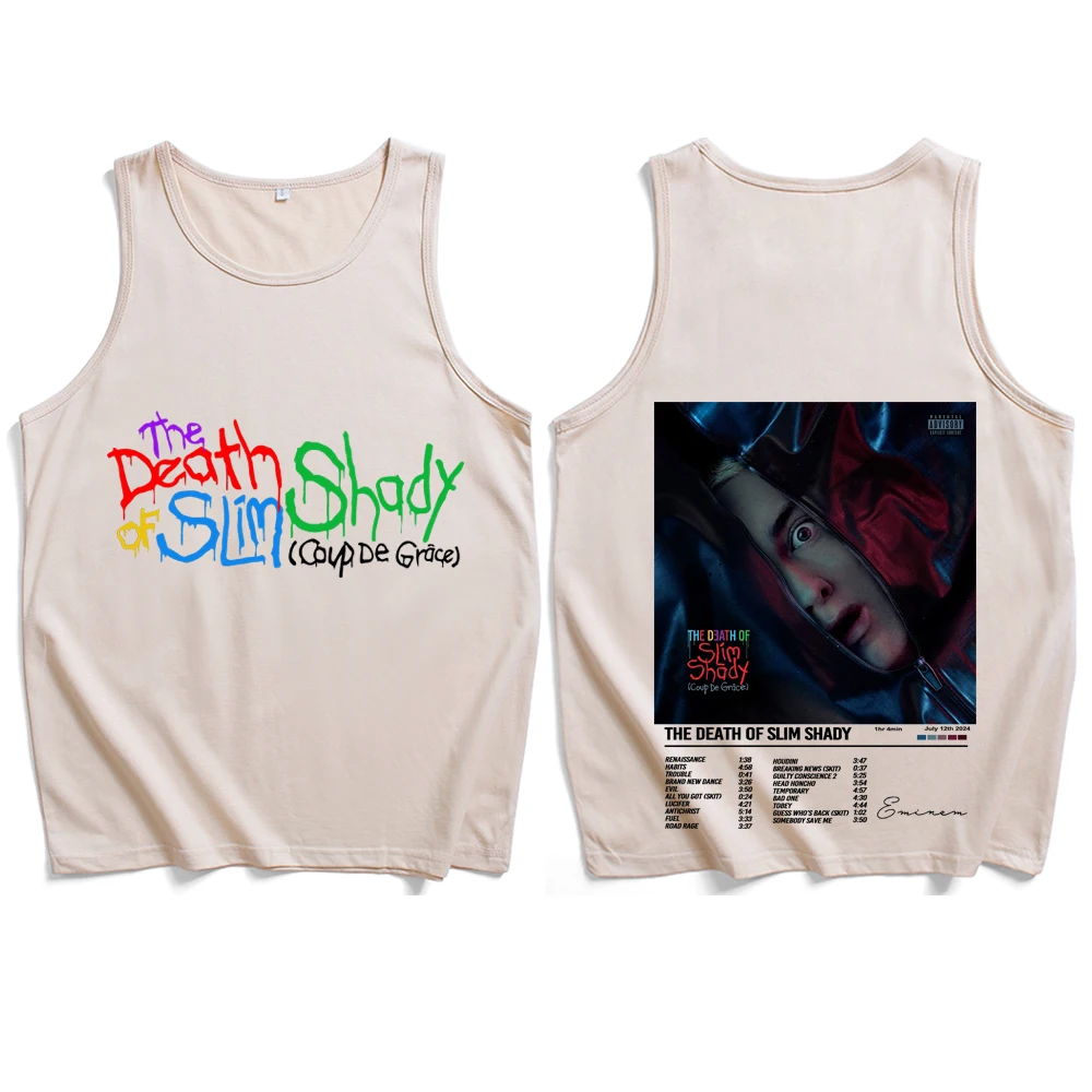 Eminem The Death of Slim Shady Coup De Grace New Album Tank Tops Sportswear Casual Vest Men Women T-Shirt Tshirt