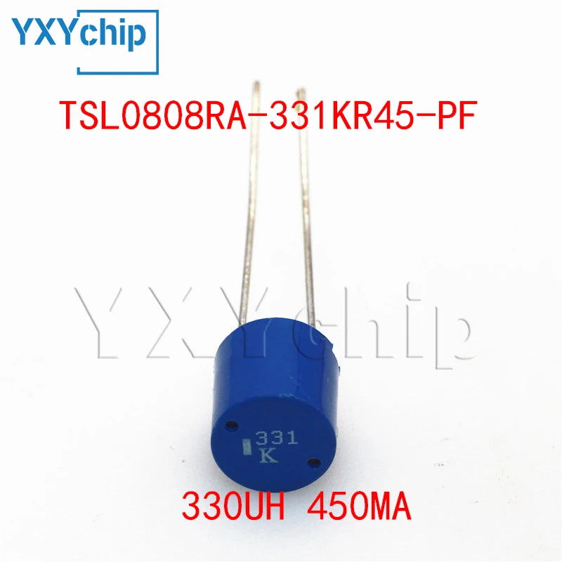 10PCS 8*8 330UH TSL0808RA-331KR45-PF 450MA DIP WIREWOUND POWER INDUCTORS CYLINDRICAL TYPE NEW ORIGINAL