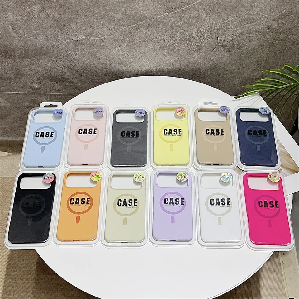 Funda de silicona magnética original de lujo para Magsafe para iPhone 17 Air 16 15 14 13 12 11 17 Pro Max, imprescindible 6