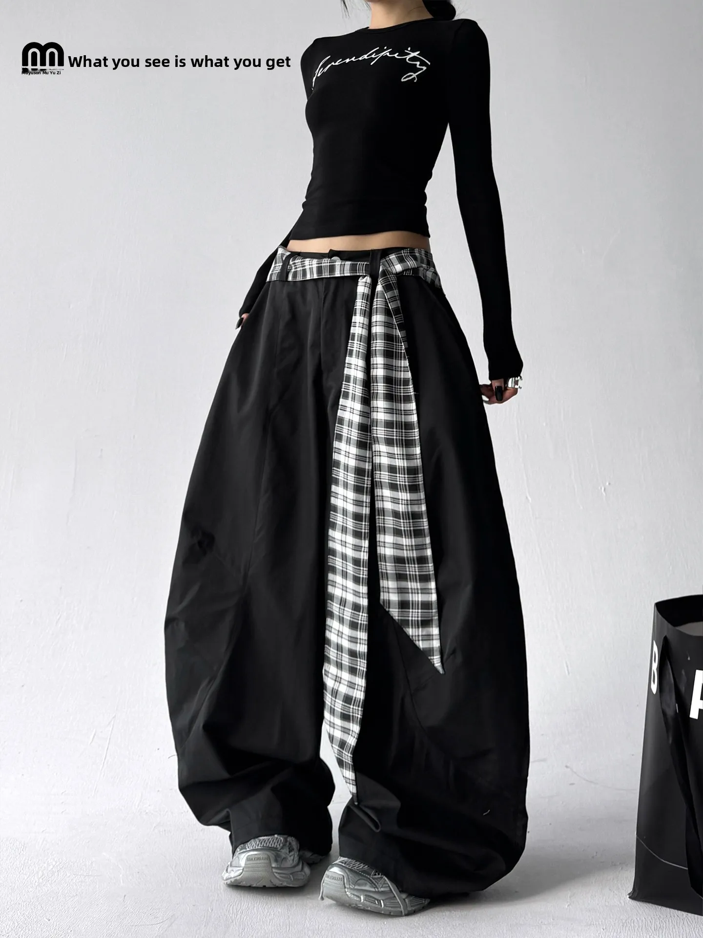 

Новые женские широкие брюки для хип-хопа и уличных танцев, осень 2025: свободные, повседневные, с отстегивающимися элементами, модные