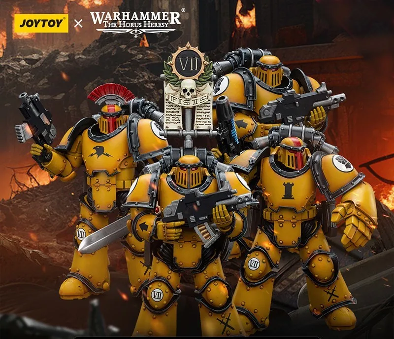 JOYTOY Warhammer 30K 1/18 Action Figure Imperialกําปั้นLegion MkIIIยุทธวิธีSquadตุ๊กตาเก็บDecorของเล่นXmasของขวัญ