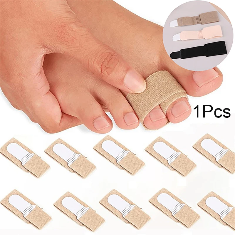 1pcs Finger And Foot Bandage Toe Divider Overlap Thumb Valgus Middle Toe Elastic Cloth Strip Stretcher Bandage Foot Care Tool