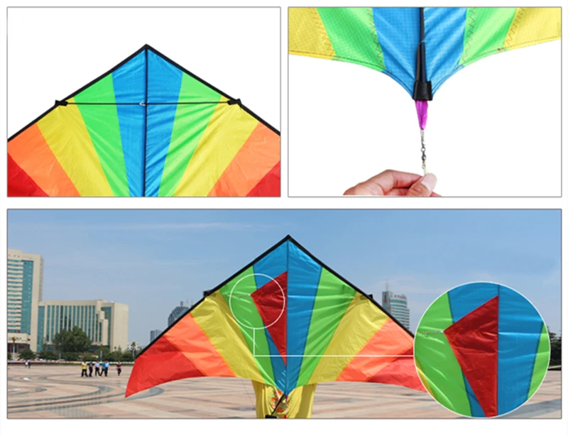 free shipping rainbow delta kite windsocks wholesale kite factory flying bird kites toys kids door styles professional kites fun