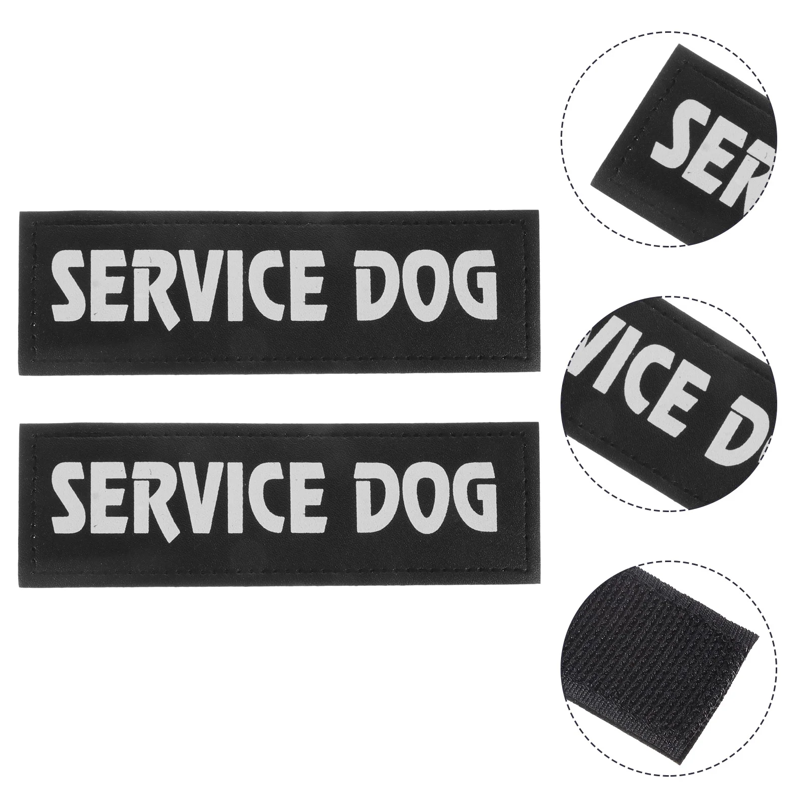 

2 Pcs Pet Harness Stickers Reflective Patches Dog Vest Puppy Supplies It Can Move for