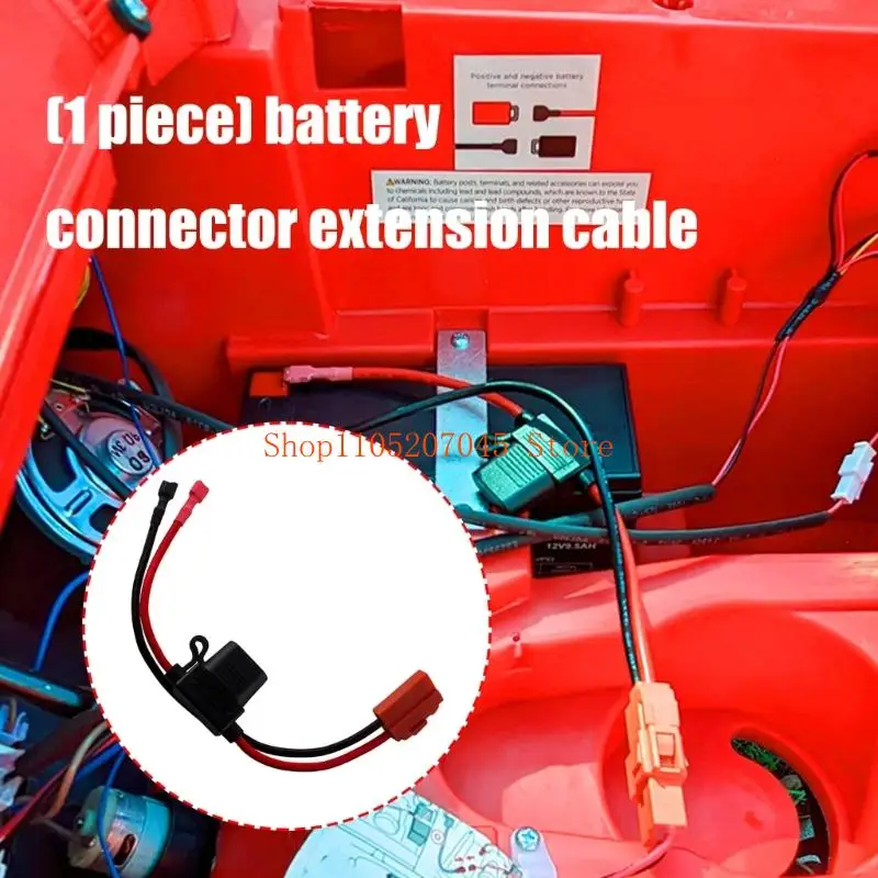 37cd High Conductivity Copper Battery Connector Extension Cable 2 Pin 12V For Vehicle Electrical Corrosion Resistant