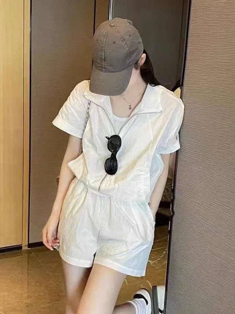 

Быстросохнущие мешковатые женские короткие комплекты из двух предметов, пляжные с курткой, вечерние пошивные легкие ансамбли, дешевые предложения, полные женские шорты