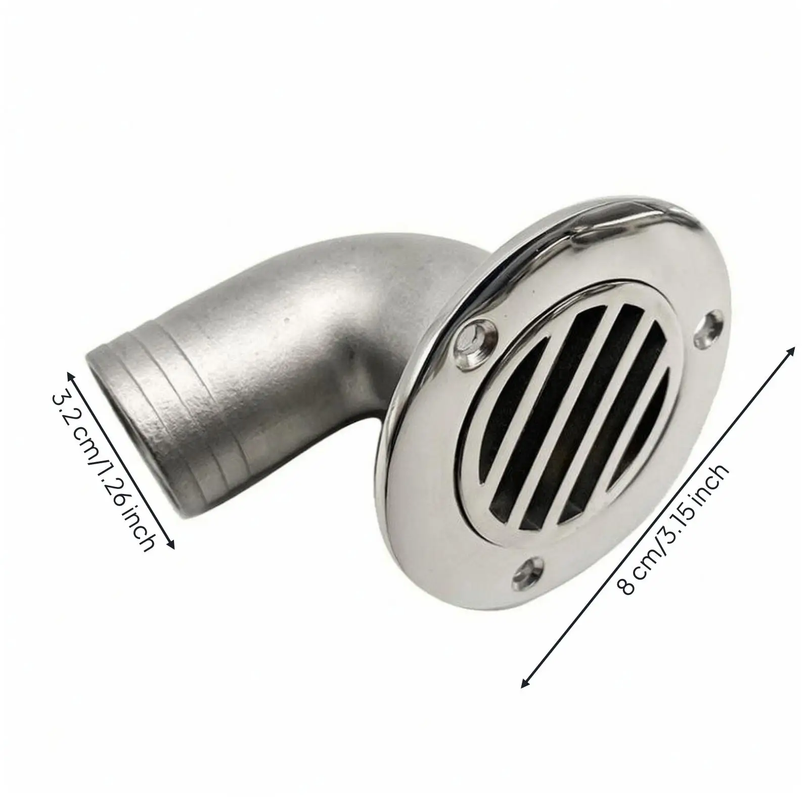 Marine Grade 316 Stainless Drain Cover Elbow Outlet for Deck Patio Hose Connection