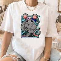 Demon Slayer shirt female Pop Culture anime Pastel korean clothes University Grunge tshirt 2000s streetwear Y2k Comfortable 80s
