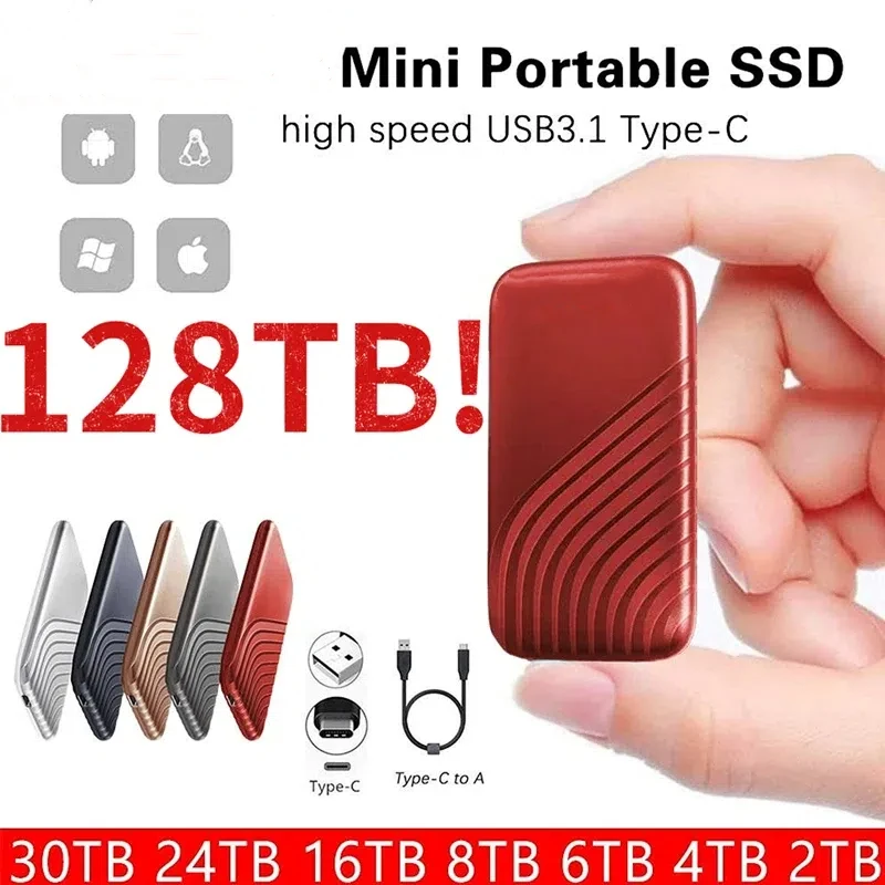 Lenovo Original Ssd Hard Disk 16TB SSD 2.5 นิ้ว 128TB ฮาร์ดไดรฟ์ฮาร์ดดิสก์แบบพกพา Electronics สําหรับโน๊ตบุ๊คโทรศัพท์มือถือ