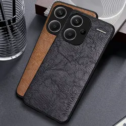 Case for Xiaomi Redmi Note 12 13 11 10 10T 9 8 Pro Plus 4G 5G Business wind cortex pattern Leather cover for note 12 13 case
