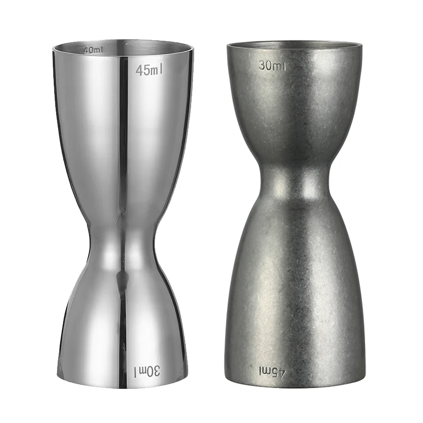 30ml 45ml Cocktail Jigger Bar Medindo Jigger Aço Inoxidável