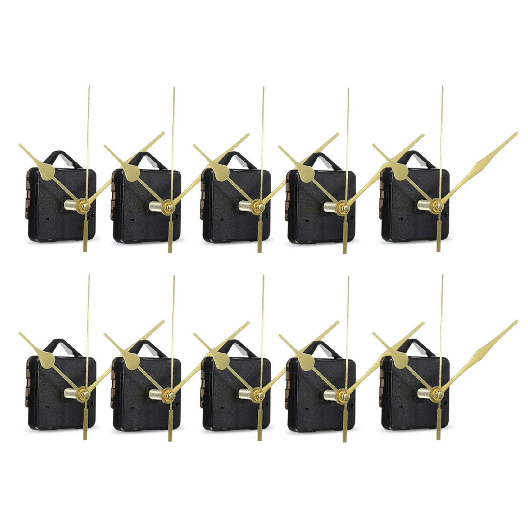 A50Z- 10Pcs DIY Silent Movement Spindle Hands Wall Quartz Clock Movement Mechanism Repair Tools Part Clock Kit