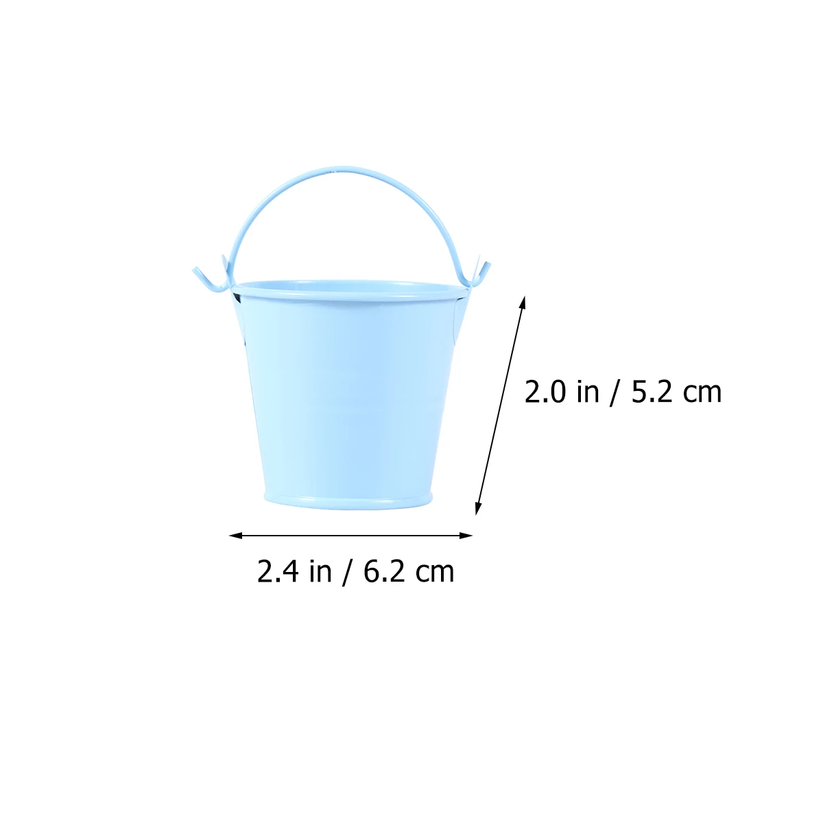 

8 Pcs Small Iron Bucket Plants Flower Pot Mini Spades Planters Baskets Metal Tin Buckets Baby