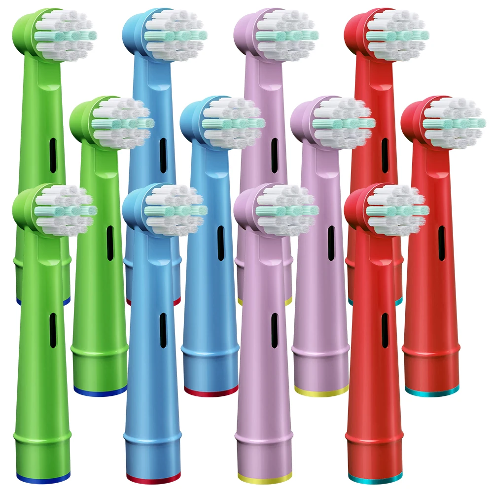 Vervangingshoofden voor elektrische tandenborstels Compatibel met Kids Oral B Braun Zachte haren en kleine opzetborstels voor gevoelige tanden