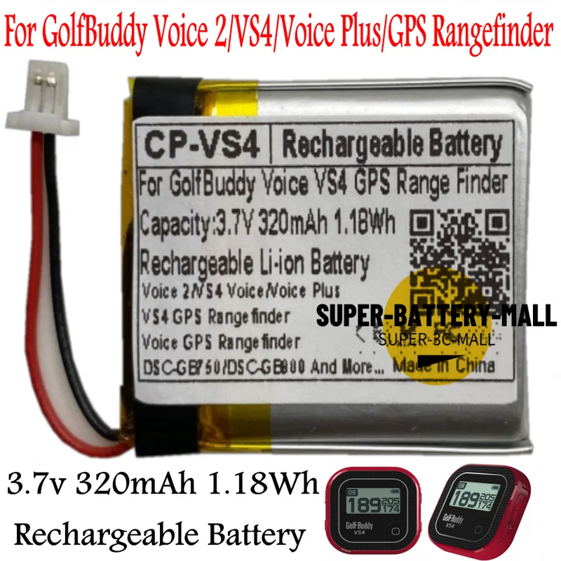 For Golf Buddy Voice VS4 GPS Range Finder 320mAh GolfBuddy Rechargeable Battery