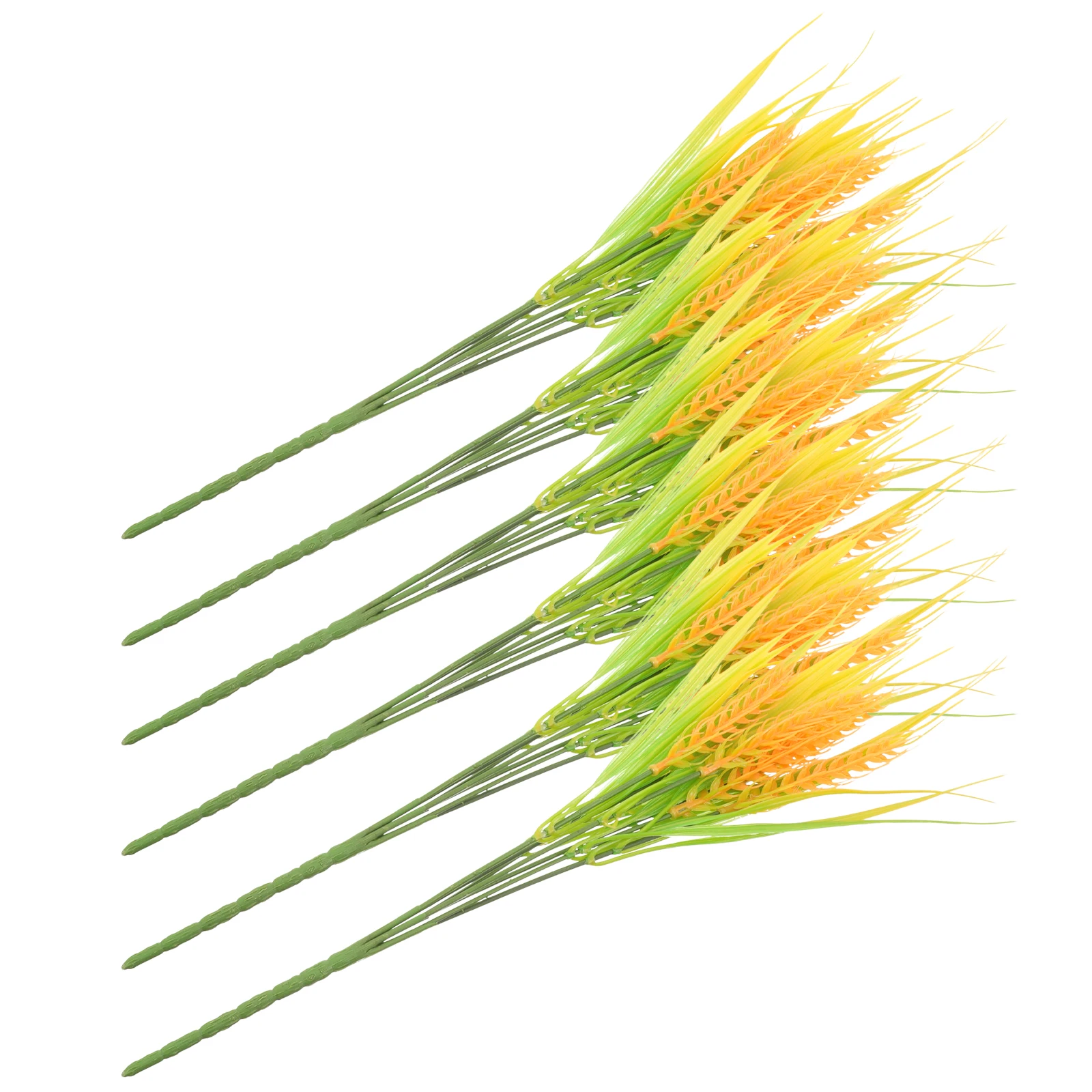 

6pcs Diy Simulation Bouquets Plastic Crafts Home Decor Office Party Artificial Wheat Ear Decorative Dried Craft Desktop