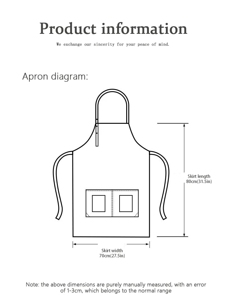 مريلة عمل قماشية ممتازة مقاومة للماء - حماية شديدة التحمل للاستخدام الاحترافي في المطاعم والمقهى والفقاعات