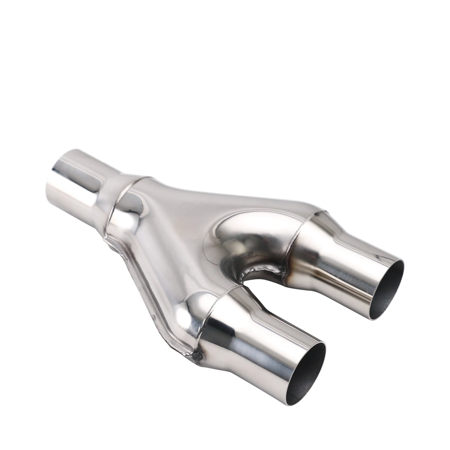 Universal Custom Car Exhaust Y-Pipe Stainless Steel muffler Y type Pipe Adapter Connector Tube