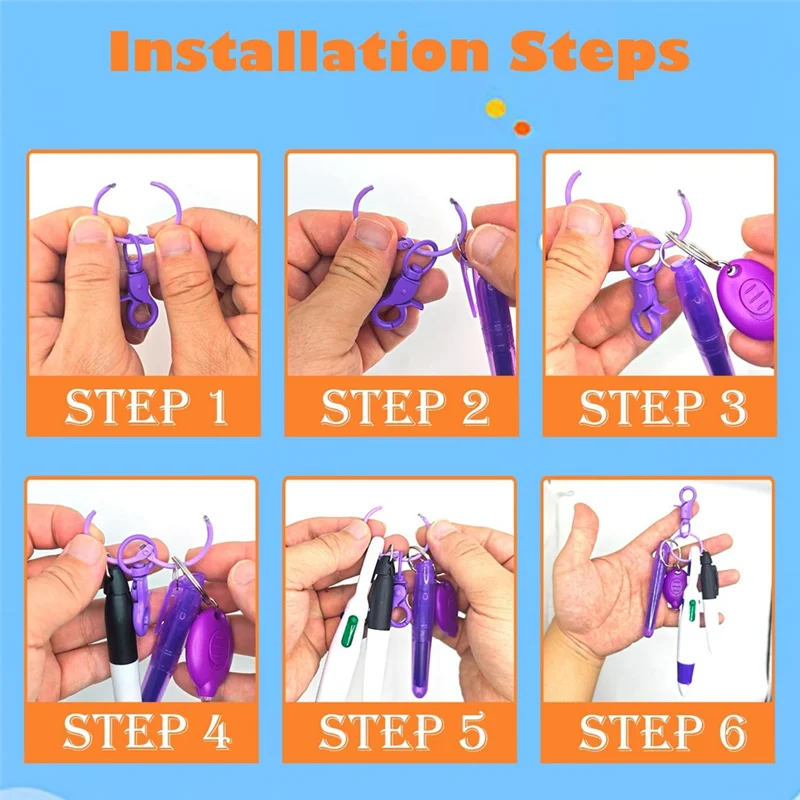 مجموعة أقلام الممرضة العلوية، قلم بكرة الشارة يتضمن قلم تحديد دائم وسلسلة مفاتيح LED وقلم كروي و6 مجموعات