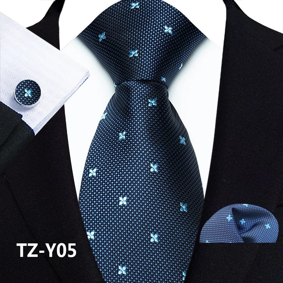 Paisley-Krawattenset für Herren, luxuriöse Krawatte, Einstecktuch, Manschettenknöpfe, 3-teiliges Set, klassische florale Krawatte, Einstecktuch für Anzug, Hochzeit, Business, Cravata – Detail 10