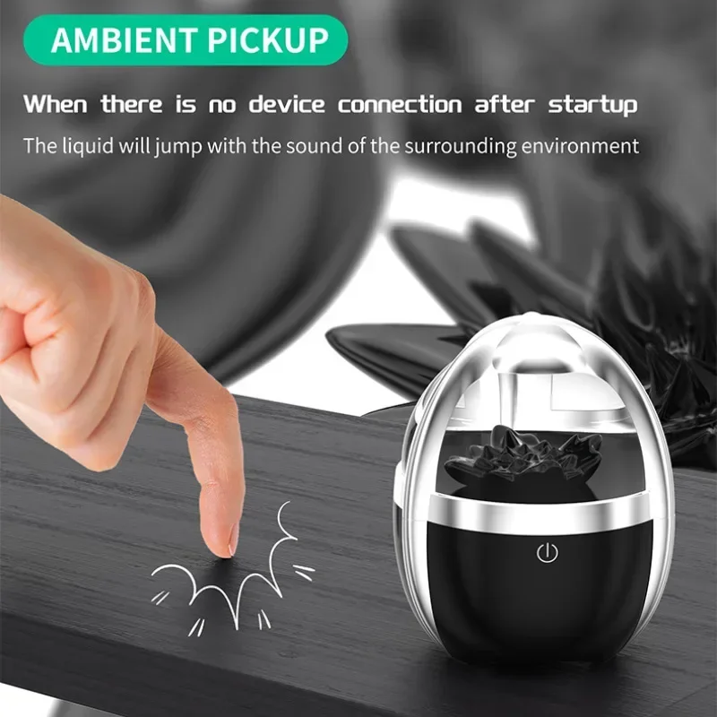 

Magnetic Fluid Bluetooth Speaker Intelligent Music Rhythm Light Heavy Bass High Sound Quality Small Audio Desktop Ornament