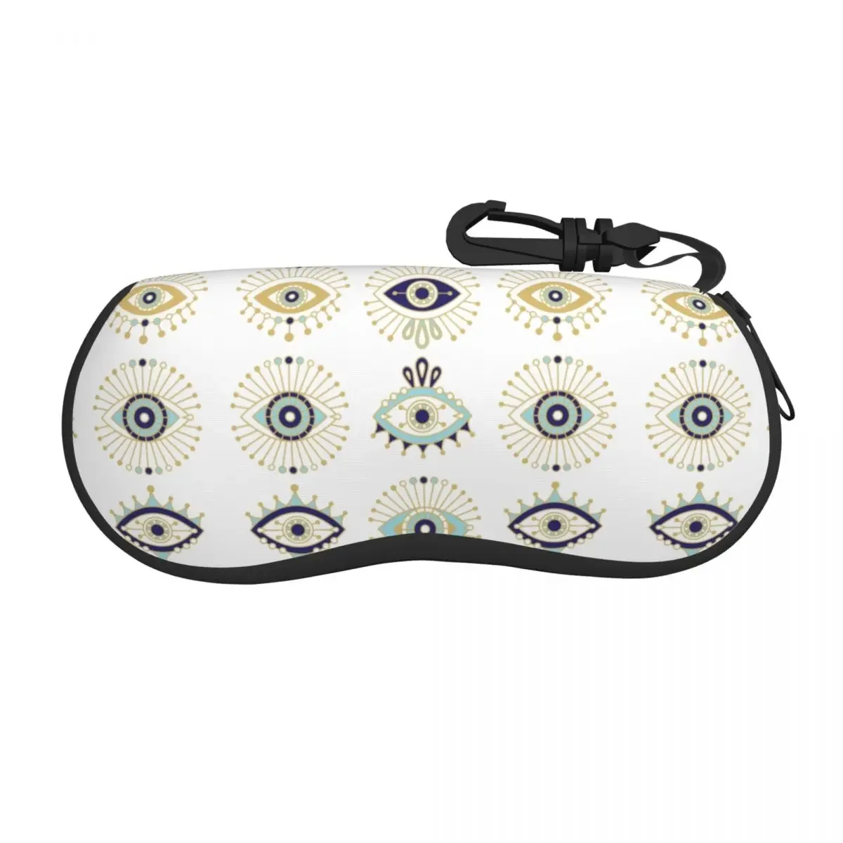 Turkish Evil Eye Collection On White Eyeglass Glasses Case Soft Nazar Amulet Hamsa Boho Bohemian Sunglasses Protective Box