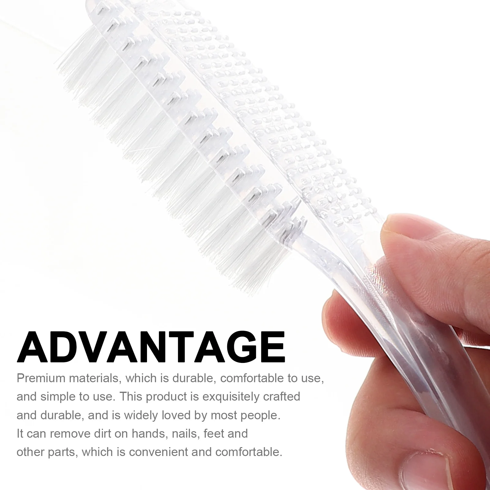 

5pcs Nail Brush For Cleaning Fingernail Plastic Manicure Scrubber Dust Removal Tool Small Portable Nail Cleaning Brushes
