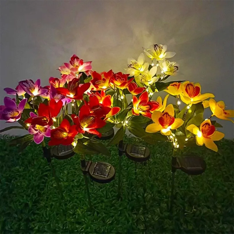 

Solar LED Outdoor Light Waterproof Flowers Lamp Decorative for Garden Yard Lawn Path Lighting