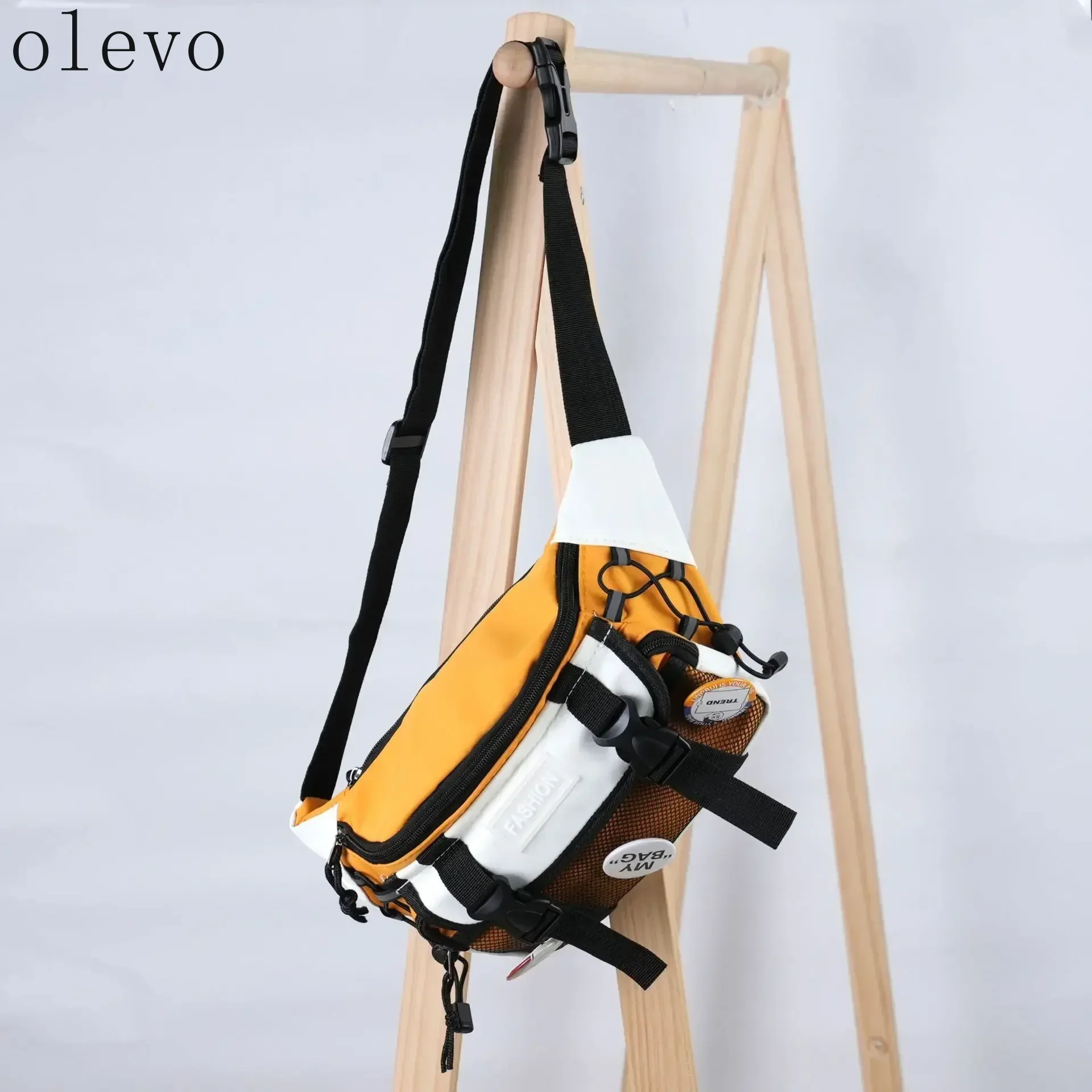 New Camp Style Large Capacity Nylon Chest Bag Trendy Ins Casual Crossbody Waist Bag for Students