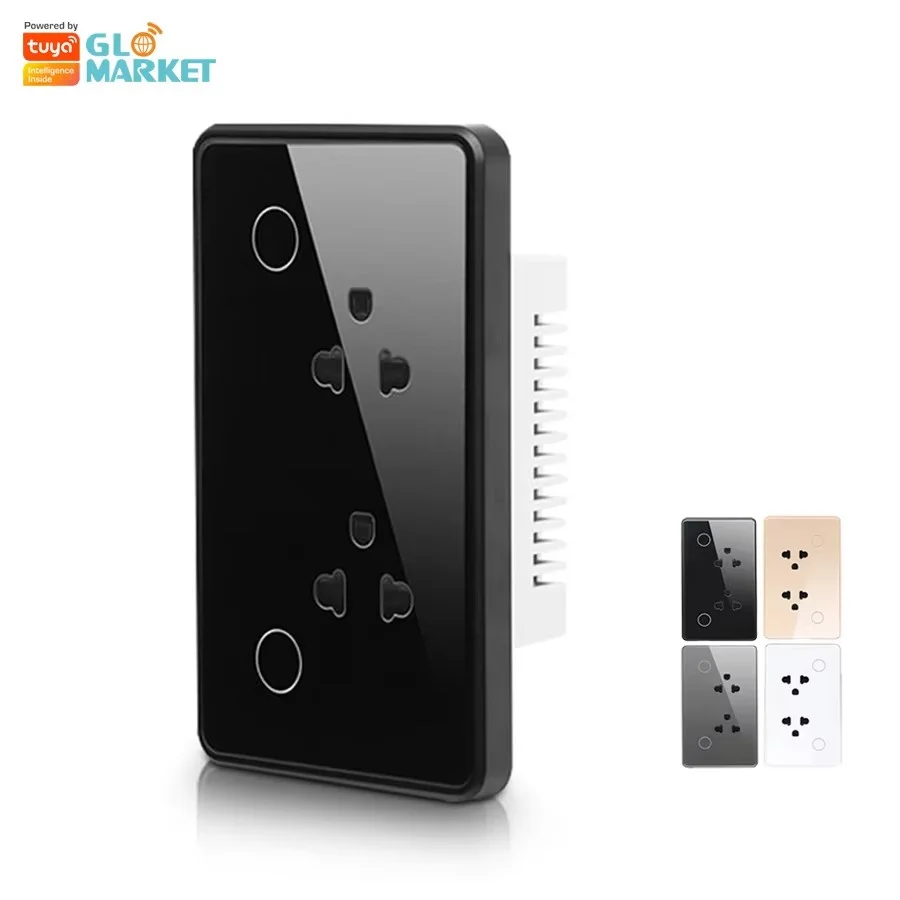 

Glomarket Tuya WiFi Smart US Standard Wall Outlet Grass Panel Phone APP Remote Control Socket With Timer Voice Control