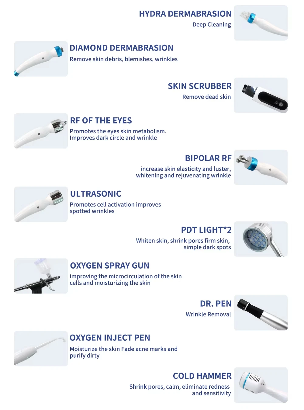 Portable Professional 14 in 1 Aqua Peeling Machine Hydro Oxygen Facial Diamond Dermabrasion Machine Hydro Facials Machine