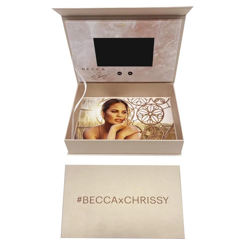 

Custom 7 inch luxury LCD gift video brochure box paper boxes